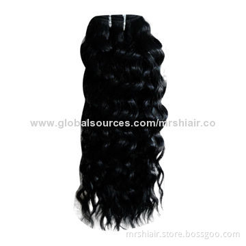 100% Human Hair, Natural Weave, 16 Inches, 1# Color